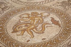 Roman mosaic found at nearby Fishbourne- click for photo gallery